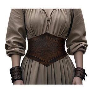 1639 Women's Viking Leather Corset Belt Medieval Cinch Belt Renaissance